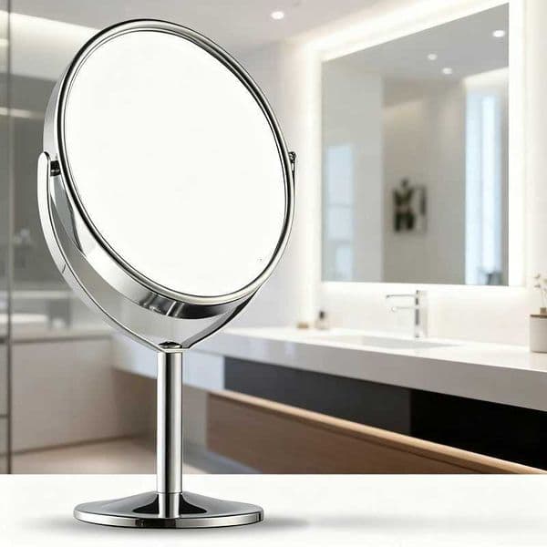 Double Sided Swivel Makeup Mirror Portable Mini Desktop Vanity Mirrors For Bathroom Dressing Table Girl GiftT260520