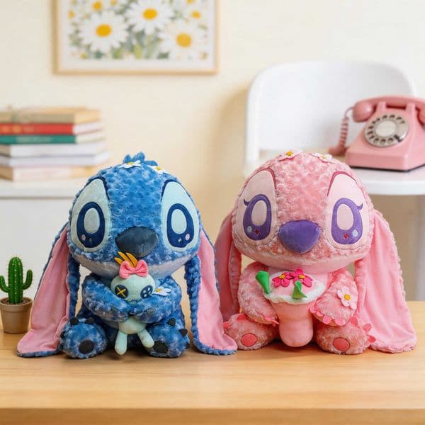 New Petal Stitch and Angel plush toy doll large Stitch figure suitable for claw machine redemptionL26052088D4