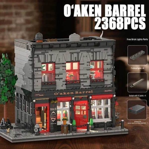 Tavern Antique Shop Building Blocks MOC Ci Street Scene Architectural Model Bricks Desktop Ornaments Kids Educational DIY ToysJ260520