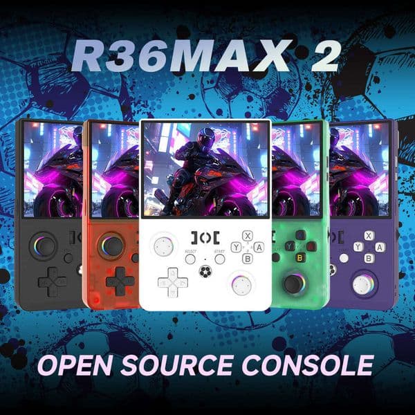 R MAX Handheld Inch HD Screen WIFI Online Connection Interchangeable Joystick Vibration Game Console