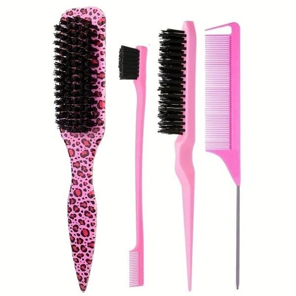 4PCS Professional Pointed Tail Comb Set Static with Nylon Bristles for Precise Parting Styling All Hair Types Tools 260518