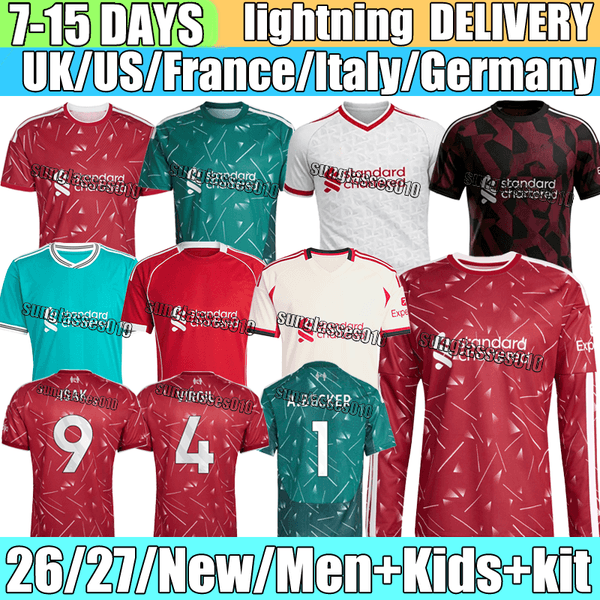 liverpool jersey 26 27 ISAK VIRGIL Ekitike M.SALAH SZOBOSZLAI DIOGOJ. soccer jerseys MAC ALLISTER GAKPO FRIMPONG A.BECKER liverpool 26 27 football shirt mens kids kit