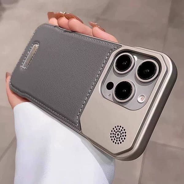 Frameless Leather Magnetic Charging Case Apple 17 Pro Max, New Model Suitable for iPhone 17 with Built-In Aromatherapy, Large Hole, Ultra-Thin Premium