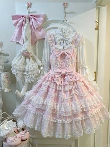 Lolita Strap Dress Japanese Sweet Kawaii Style Y2K Lace Cosplay Clothing Girls Vintage Elegant Holiday Party Dress 2026 SummerZHR260520
