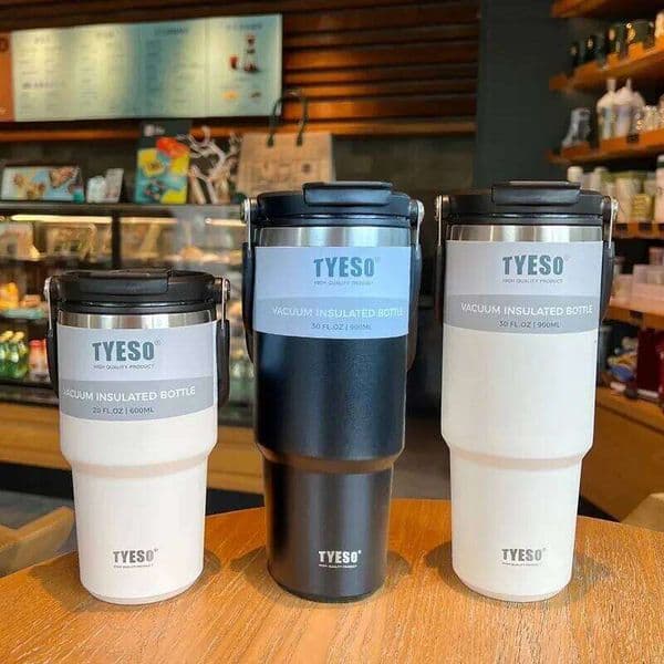 Tyeso's New Coffee With Double-Layer And Cold Insulation Portable Ice Cream Cup Large Capacity Stainless Steel 26Y0520