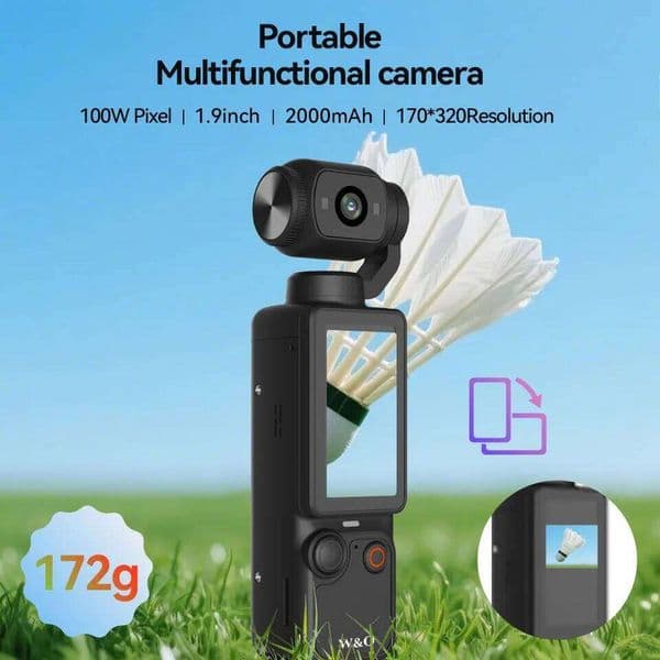 1080P WiFi Wearable Camera Travel Bicycle Driver Recorder Mini Sports Cam for Motorcycle and Vlogging with 32GB SDcard 26Y0520