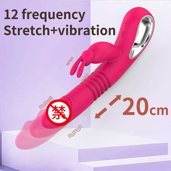 Haoqi fun new silicone telescopic heating stick rabbit vibration female masturbation adult fun products L260519AA98