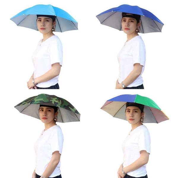 Fishing Umbrella Cap Hands Free Headwear Umbrella 27 Inch Diameter Fishing Cap for Sun Rain Beach Golf Fishing Hiking C260520