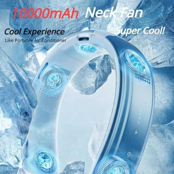 Portable Neck Fan 10000mAh Rechargeable Fan Mini 3-Speeds Large Wind Outdoor Silent Electric Ventilador for Home Camping Outdoor T260520MTH7