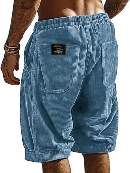 Men's Shorts 2026 Retro Corduroy Casual Men Fashion Solid Sweatpants Harajuku Short Pants Clothing Roupas