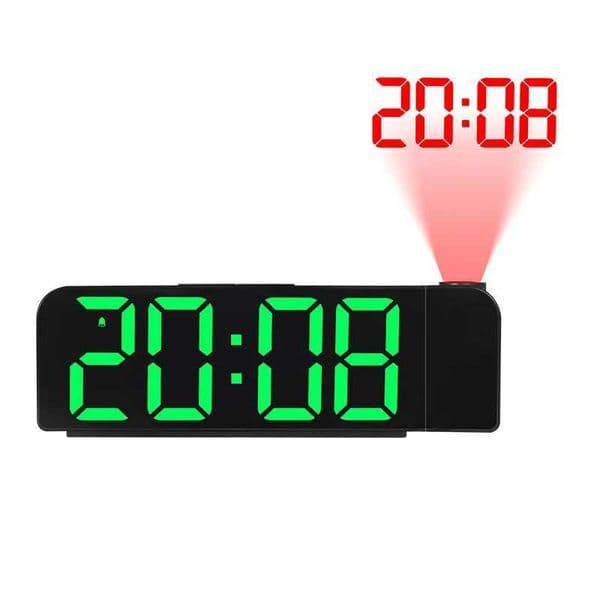 180 Rotation Digital Projection Alarm Clock Night Mode Power-off Memory Table Clock 12H/24H Bedroom Electronic LED Wall Clock C260520
