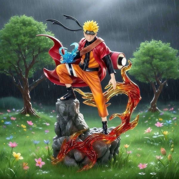 23cm Anime Figure Uzumaki Naruto Uchiha Sasuke Action Model Pvc Statue Desktop Ornament Collection Toys Gift 26W0520