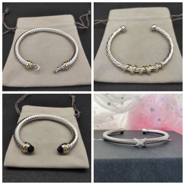 Designer Bracelet Jewellery Designer for Women Silver Bracelet Copper Twisted Cuff Bangle Cowboy Jewlery Men BraceletS Designer Bangle Braclet Bead Gifts