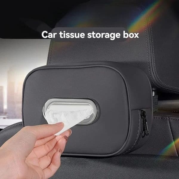 1PC PU Leather Car Tissue Box Holder MultiFunctional Storage Organizer for Sun Visor 260520