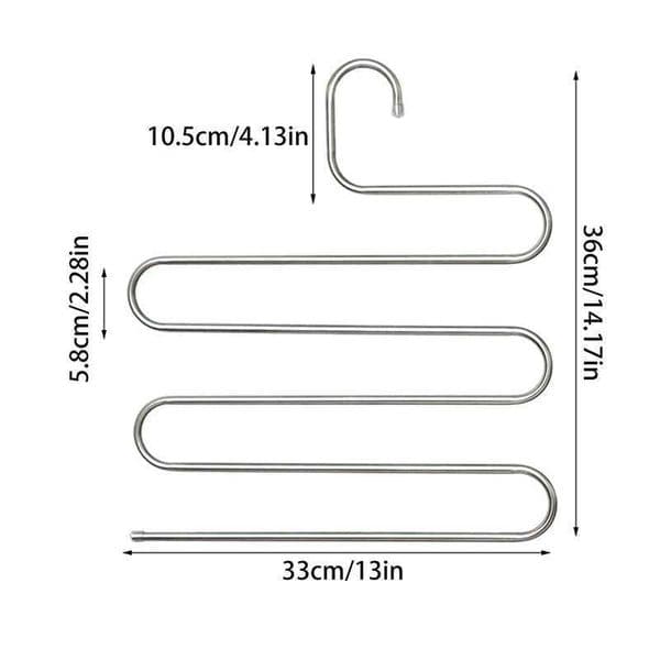Non-slip Pant Storage Rack Cloth Rack With Multiple Functions For Hanging And Storage 5 Layers Multi-functional Clothes Hangers C260520