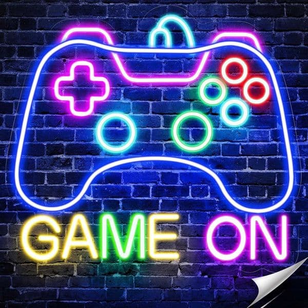 Gamer Neon Sign for Game on Neon LED Sign for Gamer Wall Decor Gaming Neon Light Sign for Teen Bedroom Gamer Gifts for Boys H260520