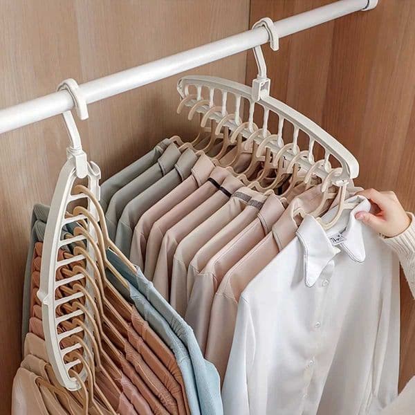 Multi-functional Magic Storage Rack 11-Hole Spiral Plastic Hanger Household Organizer for Drying Clothes Support C260520