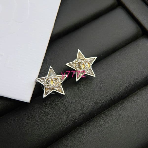 Luxury Stud Earrings 18K Gold Plated Designer Earring Brand Diamond Earrings for Womens Jewelry With box