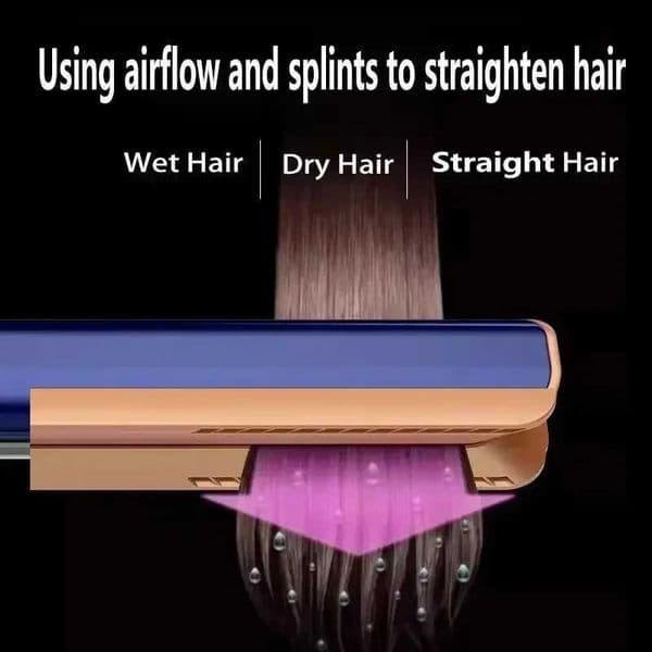 2-in-1 Professional Quick Dry Hair Dryer and Straightener Negative Ion Iron Long Lasting Styling Tool Wet and Dry Curling Iron T260520EC90EC90
