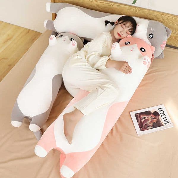New Detachable Washable Large Long Cute Cat Pillow Plush Toy Sleeping Leg Cushion PillowL260520722Z