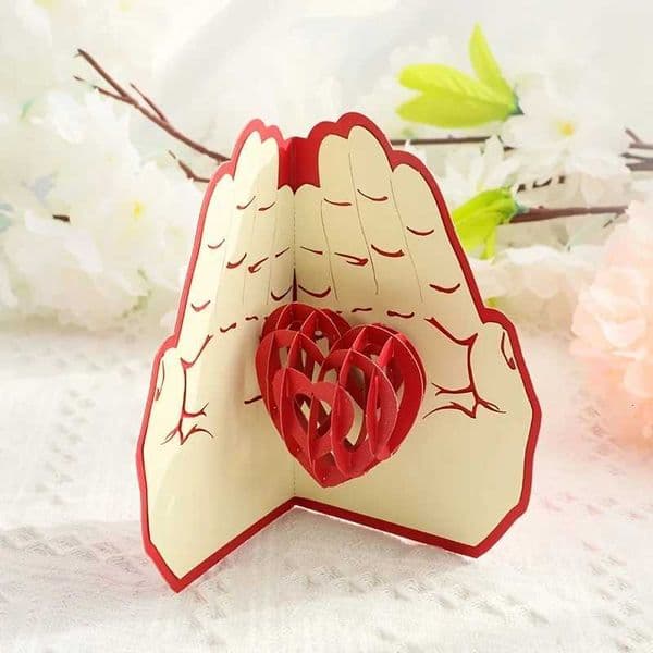 Happy Valentines Day 3D -Up Valentines Day Cards Love Forever Invitation UP Greeting Cards Paper Sculpture Handwriting L260520