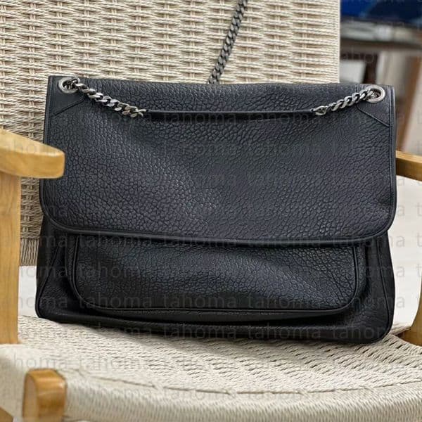 mirrow quality Designer Bag Niki Bag Woolen Leather Handbag Lady Fashion jamie Luxury Rabbit Fur Chain Shoulder Bag Large Capacity Crossbody Bag Purse 47CM
