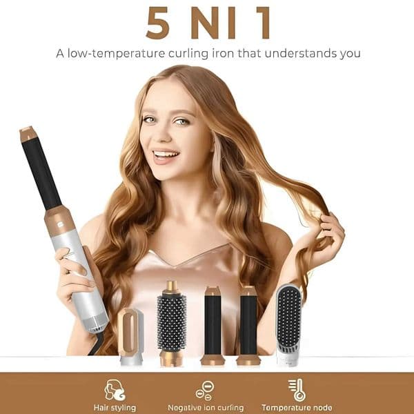 Multi-Functional 5-In-1 Curling And Straightening Comb Hair Accessories Styling Tools And Equipment Hair Dryer For Dyso Gift T260520