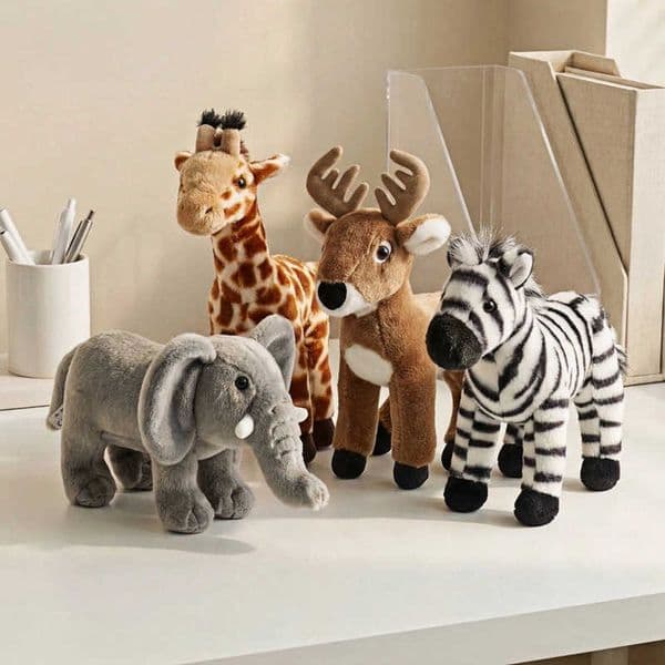 Simulated deer plush toy elephant zebra giraffe doll small decorative item childrens comfort giftL260520HFXA