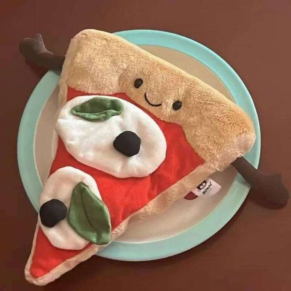 Pizza Tucker Series Stuffed Doll Cute Plush Burger Soft Chidren Toy Bag Charm Desktop Decore Girl Gifts 26L0520
