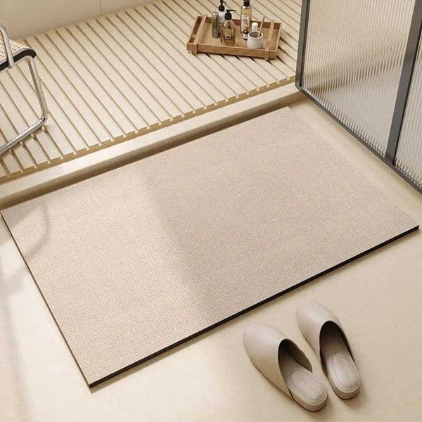 VIKAMA Bathroom mat absorbent diatom mud mat wabi-Sabi dirt resistant wear resistant foot mat quick dry non-slip matZHR260520