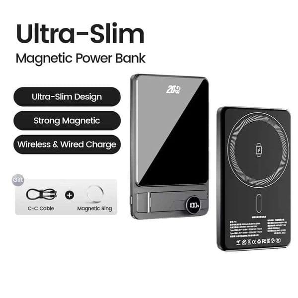 Wireless Magnetic Power Bank For Magsafe Qi2 Super Fast Charging External Battery for Watch iPhone Portable Charger T260520