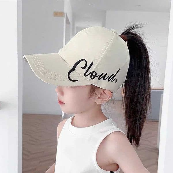 Summer Kids tail Baseball Cap Embroidery Letter Children Empty Top Duckbill Hat Solid Color Baby Outdoor Sunscreen Visors L260519JV1U