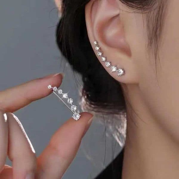 Korean Fashion Seven Star Zircon Earrings For Women Jewelry 2026 Trending New Luxury Womens Crystal Stars Stud Earrings Gifts Q260520