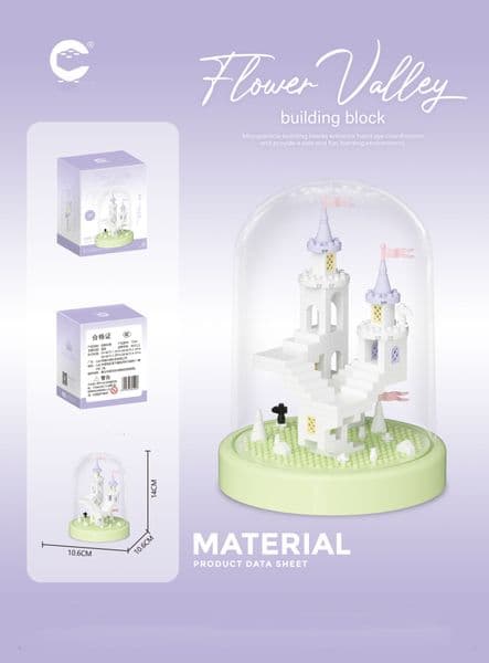 Free shipping Valley Castle Building Blocks for Model Construction and Decoration Villa Set Bestseller Selected
