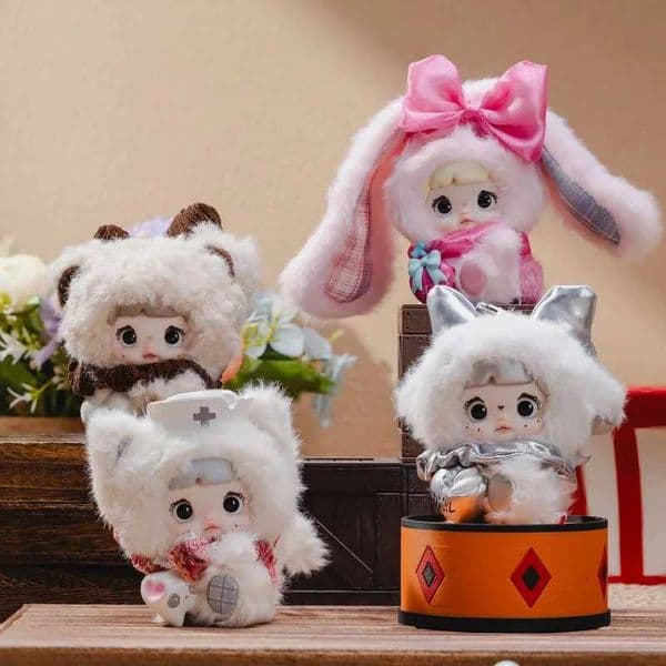 new NommiHeymi mini blind Box Vinyl Plush figure toys Co Branded Series Cute Collectible Dolls Girls Birthday Gifts genuine Z260520