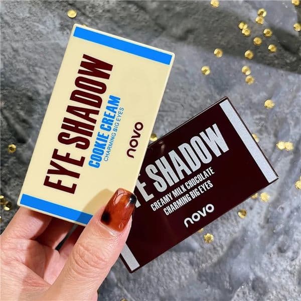 Designer Makeup NOVO Chocolate Eyeshadow Palette 6 palette Color Silky Naked Eye Shadow Waterproof Easy To Wear Shimmer Matte Coloris Makeup Palettes Eyebrow