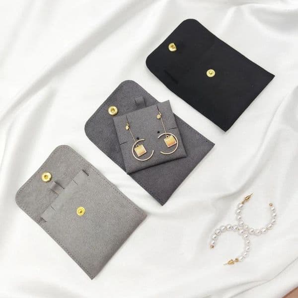 Shopping Bags 500pcs Custom Microfiber Jewelry Pouch Set Fashion And High-End Durable Luxurious Mini Gift Earring Bag