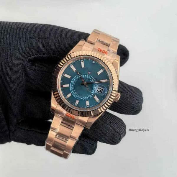 super u1 factory Men Watches Waterproof Dual Time Zone Luxury 904L Stainless Steel rose gold
