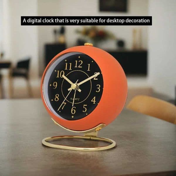 1pc minimalist metal quartz alarm clock desktop silent clock macaron color scheme more suitable for home and office decoration C260520