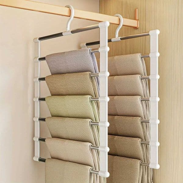 Multi Functional Pants Rack Cloud Ladder Hanging Folding Pants Rack Pants Clip Multi-layer Seamless Storage C260520