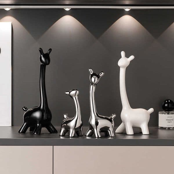 Family of Four Deer Home Decor Ornaments Light Luxury High-end Sense of Sophistication Entrance Living Room TV Cabinet Wine Cabinet Decoration L260519L6UV