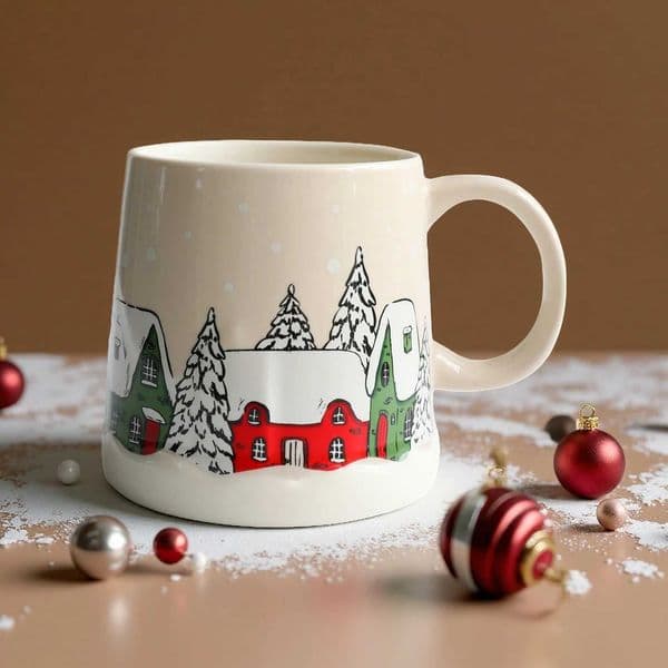 Creative Christmas Gift Idea - 350ML Adorable Ceramic Mug with Coaster Set for Coffee Tea High Aesthetic Home Office Cup H260520