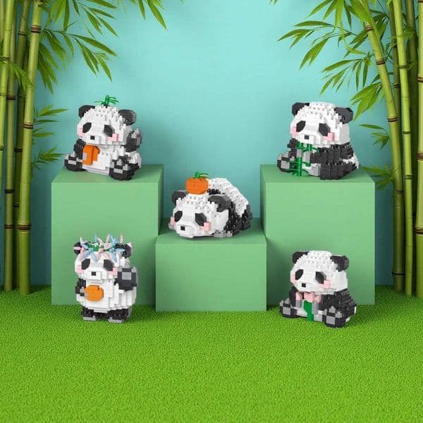 Adorable Panda Micro Mini Building Blocks Toy-Desktop ornamentHome DecorPerfect Playmate GiftDeeply loved by Boys and Girls M260520