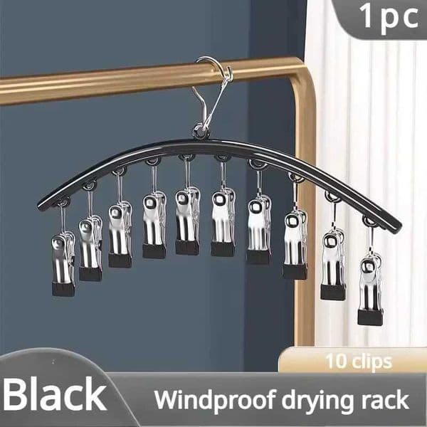 Versatile Multi-clip Hangers Sock Rack Yoga Pants Underwear Hats Ties Metal Hangers Space Saving Clothing Storage C260520