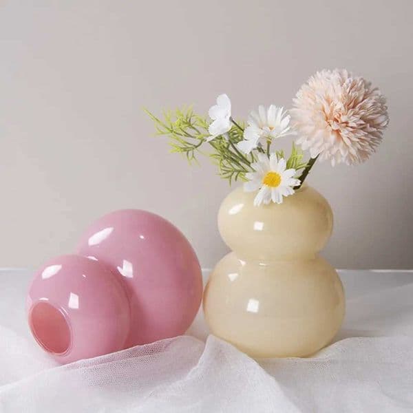 Creative Glass Flower Vase Arrangements Hydroponic Flower Container Desktop Ornament for Home Living Room Office Decoration L260520