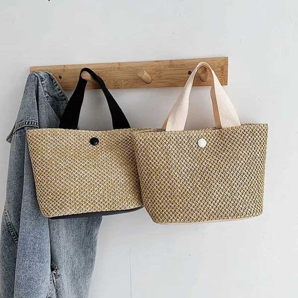 Beach Shoulder Messenger Bag Women Bohemian Summer Woven Rattan Bucket Shoulder Handbag Handmade Crossbody Bags For Women H260520