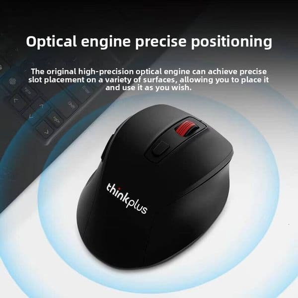Thinkplus M30 Wireless Mouse USB Optical 6 Buttons Right Ergonomics for Office Desktop Laptop in Stock