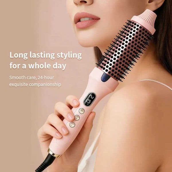 Fluffy Comb Straight Hair Curling and Straightening Dual Purpose Curling Brush PTC Heating Red Light Hair Care Curling Iron T260520