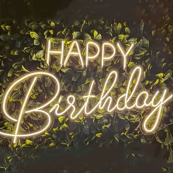 Happy Birthday Neon Sign Reusable Dimmable Wall Decor with Dimmer Switch Ideal for Party Decorations Birthday Celebrations H260520