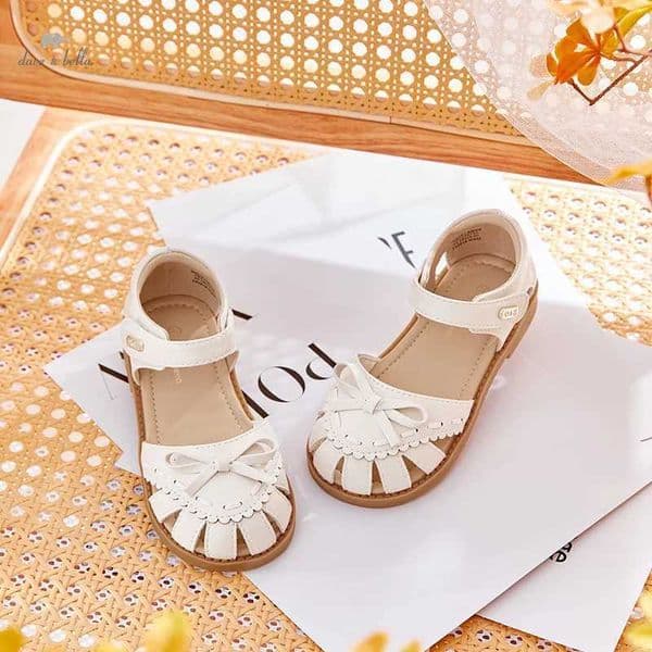 Dave Bella Girls Beige Sandal Kids TPR Sole Shoes Children Summer Shoes Fashion Design Princess Birthday Par Sandal DB2248723J260520